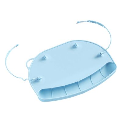 Silikoni Taaperon pöytämatto Ruoan sieppaustaskut Liukumaton ruokapöytämatto korotetuilla reunoilla päivittäiseen kotiin Ulkona Sininen