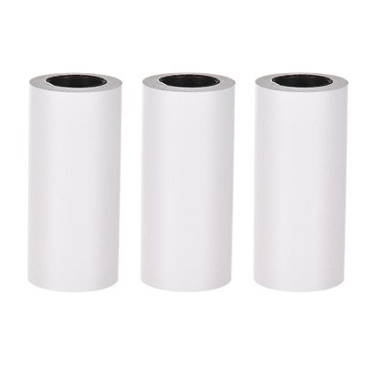 3 ruller selvklebende termisk papirrull hvitt klebrig papir BPA-fri 57x30mm uten bakpapir for PAPERANG Phomemo Pocket termisk skriver