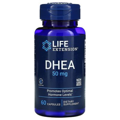 Life Extension Käyttöiän pidentäminen, DHEA, 50 mg, 60 kapselia