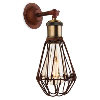 Firstlight Lighting Firstlight Arcade - 1 Lys væg Bur Light Rustik Brown, E27