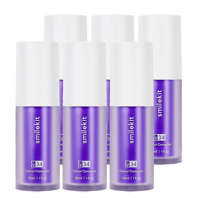 Lilla tannbleking, flekkfjerner, tannbleking booster 6Pcs