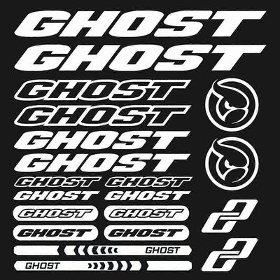 auton tarrat luovuus polkupyörän runko GHOST maantiepyörälle maastopyörä maasto MTB BMX pyöräilyteline vinyylitarra koristetarvikkeet, 36CM valkoinen