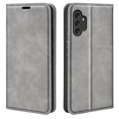 Samsung Galaxy A13 4G Skin-touch lompakkokotelo taitettava jalusta automaattisesti sulkeutuva käännettävä puhelimen kansi Harmaa Style D Samsung Ga...