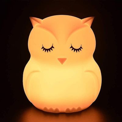 Pöllö yövalo lapsille ladattava vauva silikoni yövalo