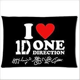 Kerota Kunstnerisk Jeg elsker 1D One Direction Custom putevar med glidelås putevar Trekk (40cmx60cm) AB-7105 40x60cm