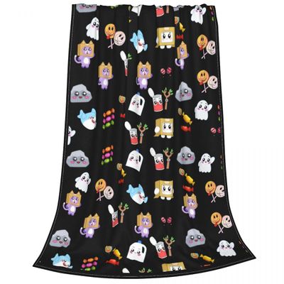 Aionyaaa Søt Rocky Lankybox Lanky Box Tepper Velvet Dekorasjon Cartoon Multifunksjon Thin Throw Blanket For Home Car Sengetepper Blå 75x100cm 30x40in