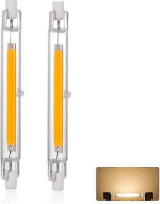 R7s LED-pære 118mm 30w dimbar, varm hvit 3000k 3000lm, lineær erstatning J118 300w halogenlampe, 360-ys, hww