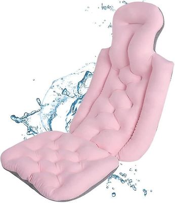 Yuzee full kropp badekar pute med 10 sterke sugekopper, oppgradering og forlenge badekar pute, ergonomisk spa badekar