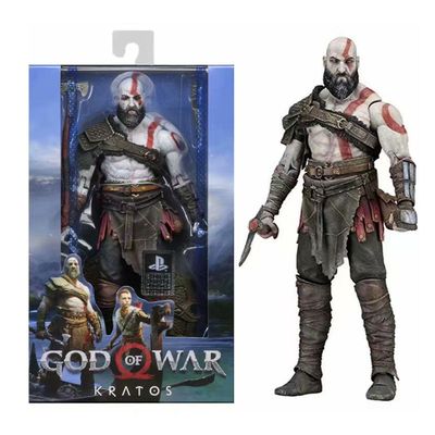 Qinfen Uusi siirrettävä nukkehahmo God Of War 4 Kratos Figure Anime Toy erittäin keräilylahja