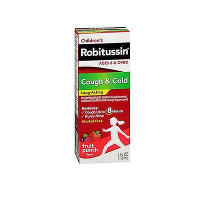 Robitussin pitkävaikutteinen yskä- ja kylmänlievitysneste, hedelmäbooli 4 oz