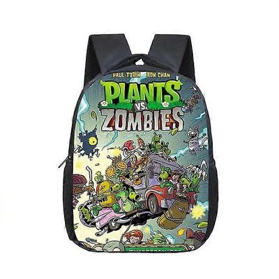 12 tuuman kasvit VS Zombie School -reppu Lastentarhan lasten reppu tytöille Pojat Lapset ' s Reput Mochila 008