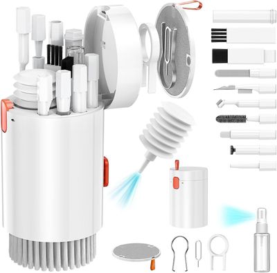 Frusde 20 i 1 elektronisk rengjøringssett, multifunksjonelt rengjøringssett for Airpods Pro, telefon, bærbar PC, kamera, tastatur, skjerm, tastatur...