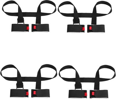 2023 - 4 Pack Justerbar ski- og stavstativstropp, Skulder Ski Carrier Stropper Slynge med polstret Holde
