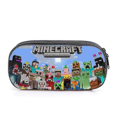 Minecraft-teema Lapset Pojat Tytöt Penaali Kynälaukku Opiskelijoiden paperitavarat Säilytys Järjestäjä Pussilahjat-R F