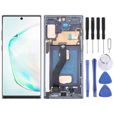 Samsung Galaxy Note10+ SM-N975F TFT-materiaali LCD-näytön digitoija Täysi kokoonpano kehyksellä, ei tue sormenjälkitunnistusta (musta)
