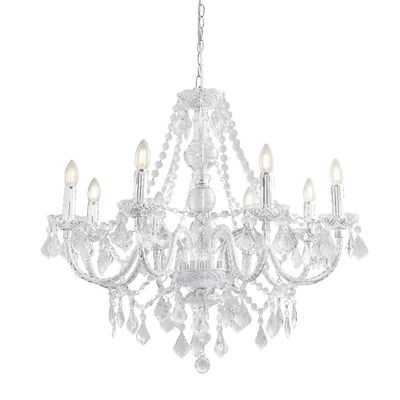 Endon Collection Lighting Clarence 8 Lys lysekrone Akryl &Krom Finish, E14