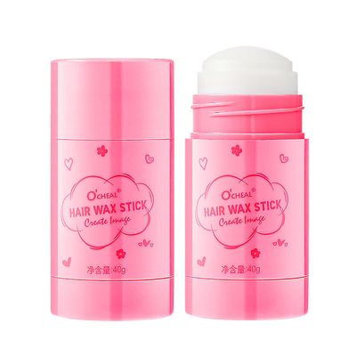 Kuankuanbao Solid Shaping Hair Wax Stick Fragmentert Hair Finishing Cream Varig Shaping Hair Finishing Stick Shaping Hair Cream Rosa