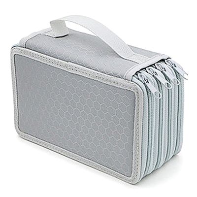 Varychmoo 4 Lag Pen Opbevaring Box Taske Student stor kapacitet Pencil Case Organizer Grå