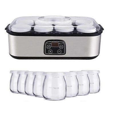 Probioottinen jogurttikone säädettävällä lämpötilalla ja ajastimella, jogurttikone jäätelölle, hillolle, pirtelölle UK