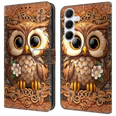 Samsung Galaxy A54 5G -kotelokuviolle painettu suojakansi TPU + PU nahkainen käännettävä puhelinkotelo Monivärinen Style I