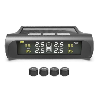 Auton langaton aurinko TPMS LCD-rengaspaineen valvontajärjestelmä + 4 ulkoista anturia