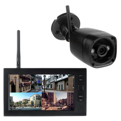 602D11 7-tuumainen neljän näytön langaton näyttö, jossa 1 WiFi-suojaus yönäkökamera, EU-pistoke