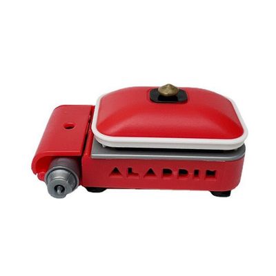 1/12 miniatyyri ulkogrilli minikaasuliesi bbq-grilli yhteensopiva barbies ob11 -nukketarvikkeiden kanssa, punainen, neliö