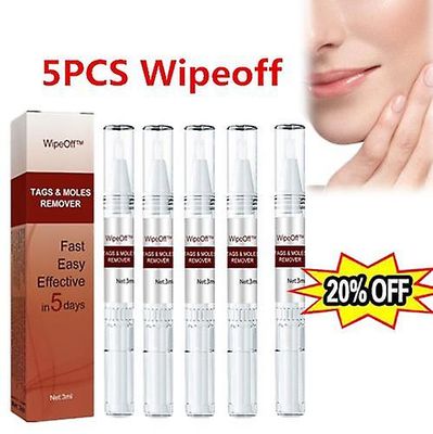 5PACK Wipeoff Tags &Moles Remover, wipeoff Tags &mol Fjern Quick Safe 3ml