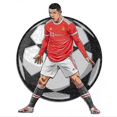 Palapeli Peli Puinen Messi lapsille Cristiano Ronaldo A5