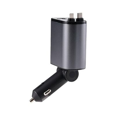 100W 4IN1 udtrækkelig biloplader USB Type C-kabel til hurtig opladning af telefonen Adapte