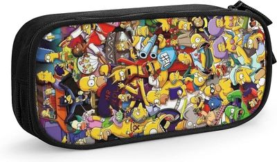 Kerota S-im-ps-on laukku kynäkotelo kestävä paperitavarapussi taitettava kynä pussi koulun toimisto kynälaukku suurikapasiteettinen lyijykynä kotel...