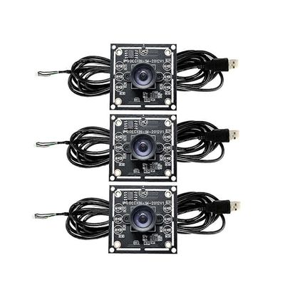 3PCS 100 asteen kameramoduuli 1MP OV9732 1280x720 USB ilmainen kuljettajan manuaalinen tarkennus, 2 metrin kaapelilla Musta