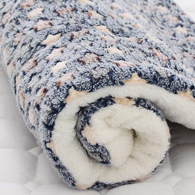 Varychmoo Hvalp Pet Tæppe Kat Hund Madras Kennel Hyggelig Blød Varm kasse Mat Blue Star 89 x 68cm