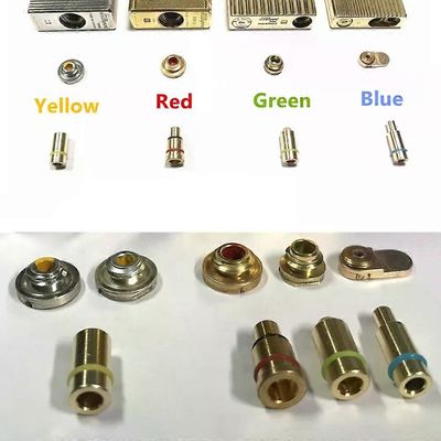 5 in 1 / Set kestävä messinkinen kuparisuutin täyttö butaanikaasusovitin Dupont-sytyttimelle keltainen/punainen/vihreä/sininen korkki helppokäyttöinen