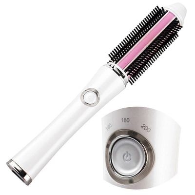 Cordlesses Curling Brush Ladattava kannettava lämmitetty pyöreä harja Travel Curling Iron Mini Curling Brush hiusten muotoiluun SZRH
