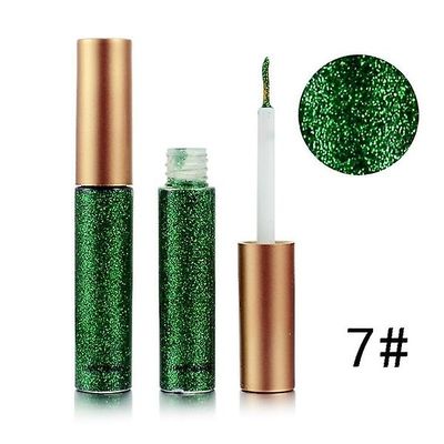 (køb 2 Få 1 gratis) Handaiyan Professional Glitter Kosmetik Vandtæt Glitter Pigment Sølv Guld Metallic Liquid Glitter Makeup Eyeliner Øjenskygge 1 7