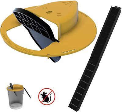 1pc Flip Slide Bucket Lid Mouse Trap Hurtig effektiv sanitær sikker musefældefanger til indendørs udendørs musespandfælde