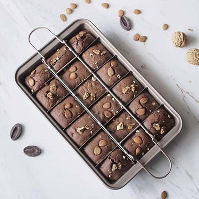 Køkkenforsyninger Tykkere kagebageplade i rustfrit stål Non-stick maling Chokoladekage firkantet form Madlavningsværktøjer Kagebakke