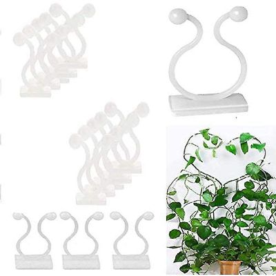 50 stykker planteklips kabelbånd selvklebende plante klatring veggfeste klipp plante støtter klatring planteklips