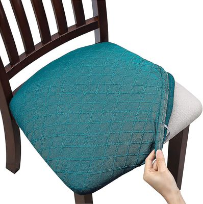 Spisestol dekker 2 stykker universell avtagbar elastisk stretch slipcover for dekorasjon hjemmehotell seremoni bryllupsmøte jul etc (blå, 2)