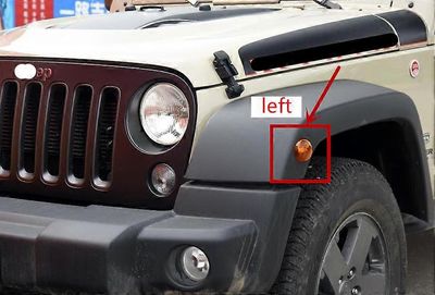 1-osaiset ilmaiset polttimot sivu etulokasuojavalo suuntavilkkuvalo Wrangler-JK 2007-2015 halogeenimerkin sivuvalon välysvaloille left side