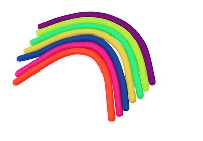 Yunshu 7stk TPR nudelreb udluftning dekompression spænding blødt gummi reb klemme legetøj