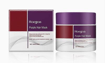 Power Purple Hair Mask Professional neutraloi messingin ja keltaiset sävyt vaaleille hopeanharmaille korostetut hiukset 100ml