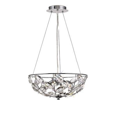 Inspired Lighting Inspireret Diyas - Galilea - Loft Vedhæng 4 Light G9 Poleret Chrome, Crystal