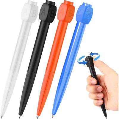 Snngv Fidget Spinner Pen Fidget Pen Spinner med ABCD Rotasjon Cap Hjelp Beslutningstaking Anti Stress Angst Reducer Kulepenn Penner Gadget Creative...