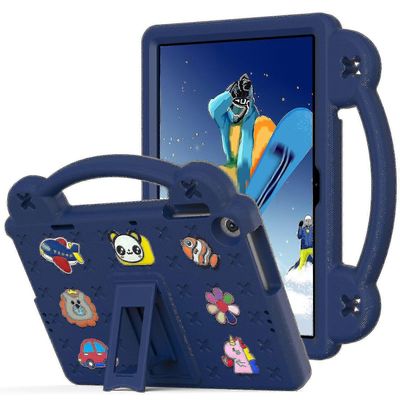 Lenovo Tab M10 (gen 3) Pisarankestävä Eva-suojaava tabletin kansi naarmuuntumaton tablettikotelo jalustalla Tummansininen