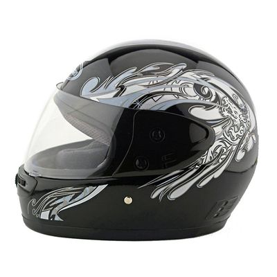 Ruili Motorcykel Motorcykel Scooter Sikkerhedshjelm 101 lyse sort