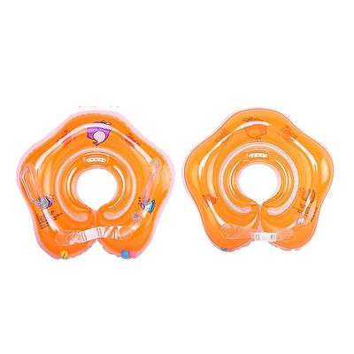 Witdreamer Nyfødte Baby Swimming Ring Badestrand Pool Legetøj Oppustelige Hals Wheel Orange