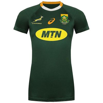 Asics Springboks Sydafrika Rugby Kortärmad T-shirt för kvinnor 2112A053 301 Gul S