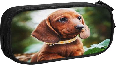 Kerota Penaali Suurikapasiteettinen lyijykynäpussi Söpö mäyräkoira 5 Kynälaukku Toimistokynän pidike Järjestäjä Paperitavaralaukku tytöille Pojat A...